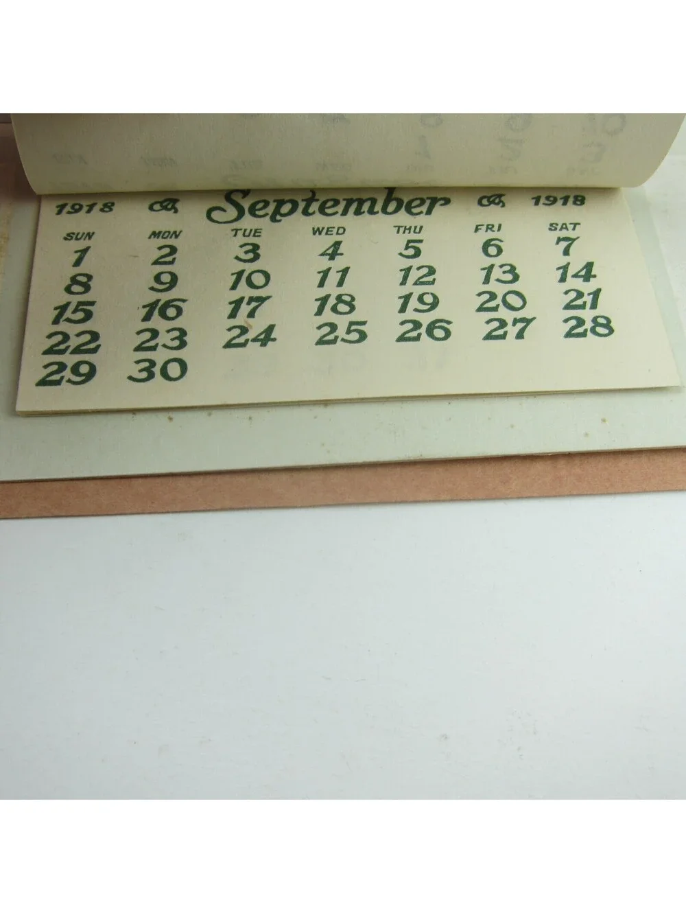 1918 Advertising Calendar Victorian Woman FW Ulmer Groceries Ft. Recovery Ohio